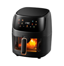 Аэрогриль черный с окошком OLM-KZF002 QF-605С