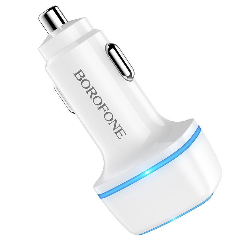 borofone-bz14-max-dual-port-ambient-light-car-charger-front